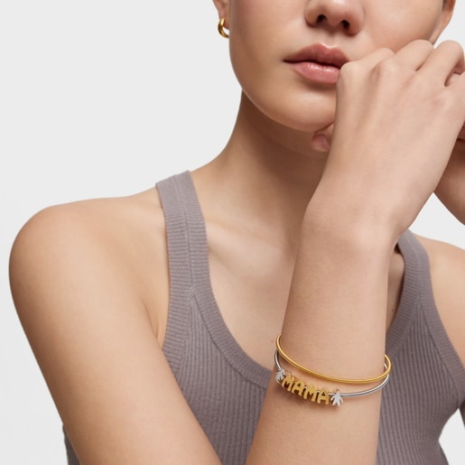 18kt gold plating over silver pack of Charms TOUS Mama
