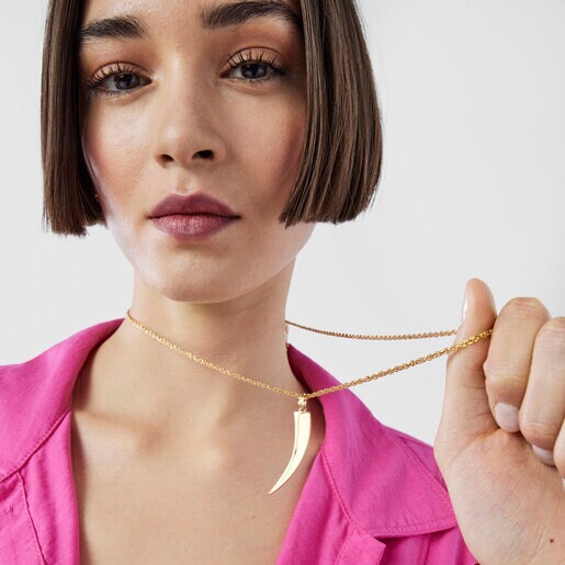 ペンダント  TOUS Good Vibes  Horn  イエローゴールドコーティング