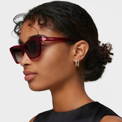 Różowe okulary przeciwsłoneczne TOUS Logo Color Block