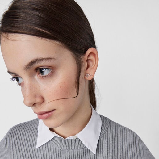 Серебряные серьги со змеей Fragile Nature