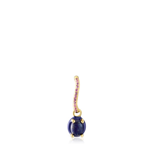 Boucle d’oreille argent vermeil TOUS Vibrant Colors avec lapis-lazuli et émail coloré