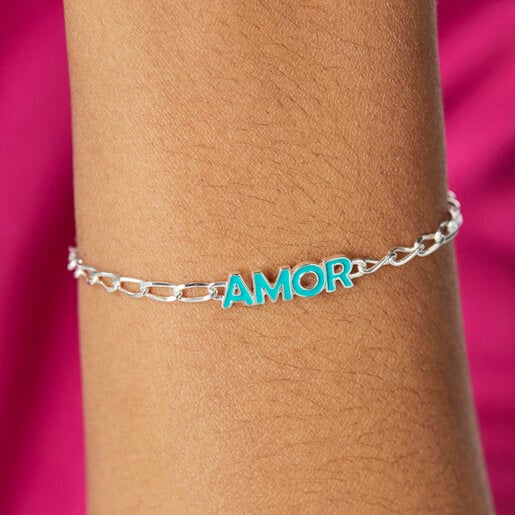Blue TOUS Crossword Amor Bracelet