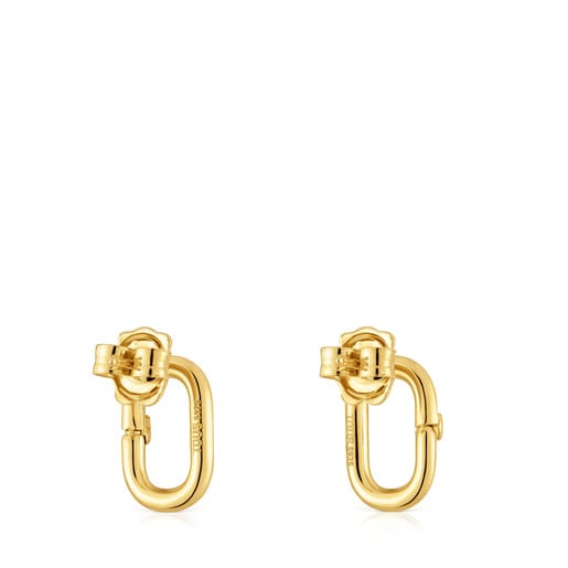 Small Earrings with 18kt gold plating over silver Hold Oval