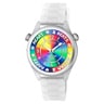 Montre TOUS Tender Time en acier avec bracelet en silicone blanc