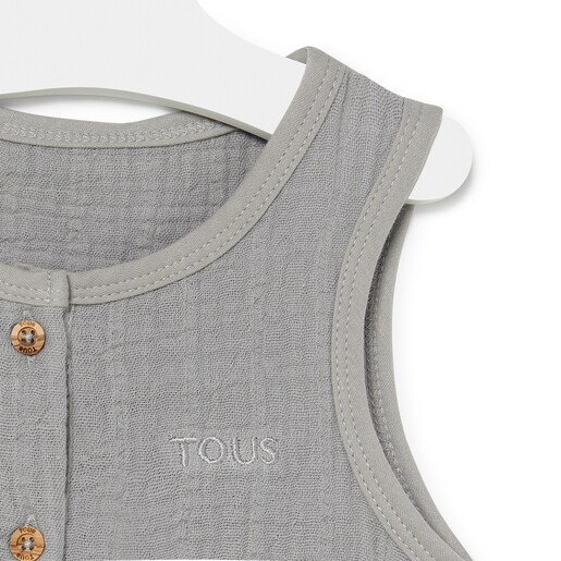 Short SMuse baby playsuit in grey