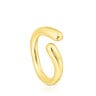 Anillo abierto con baño de oro 18 kt sobre plata New Hav