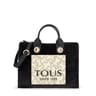 Medium black Amaya Kaos Icon Fur Shopping bag