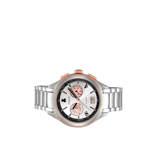 Reloj ST bicolor de acero/IP rosado
