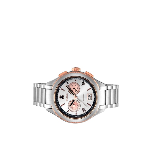 Montre ST bicolore en acier/IP rosé