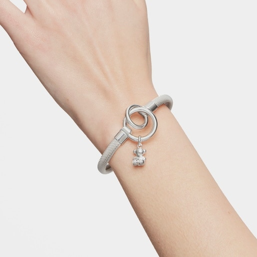 Medium Silver Hold Bracelet