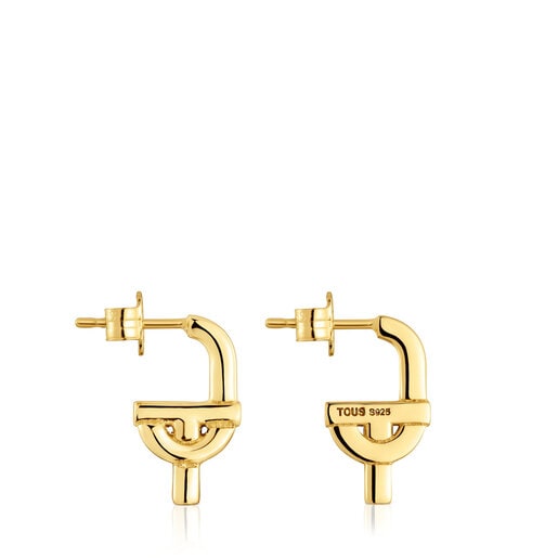 Manifesto Earrings with 18kt gold plating over silver | TOUS