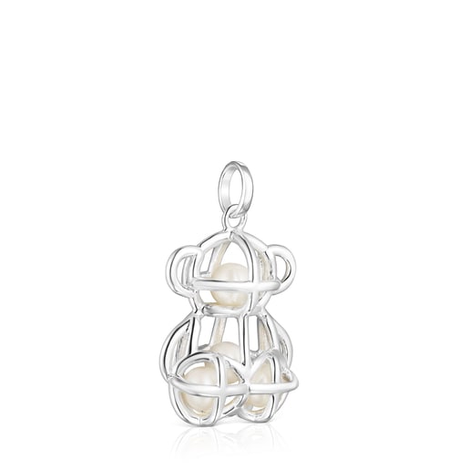 Costura pendant in silver and pearls | TOUS