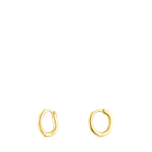 Aros con baño de oro 18 kt sobre plata y gemas TOUS Vibrant Colors