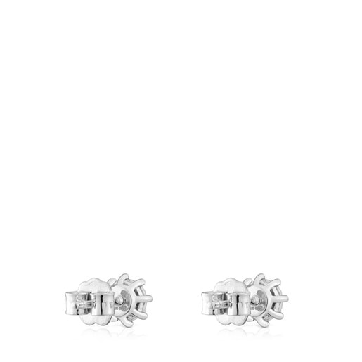 Aretes pequeños de oro blanco y diamantes 0,20 ct Les Classiques