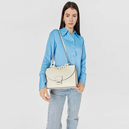 תיק אורבני TOUS Sylvia בינוני בצבע בז'