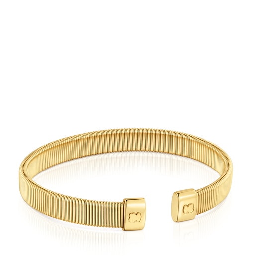 Pulsera esclava de acero dorado 8 mm Bulevard