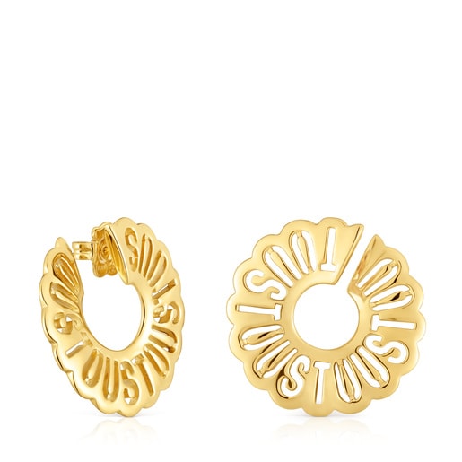 31 mm hoop earrings with 18kt gold plating over silver Miranda