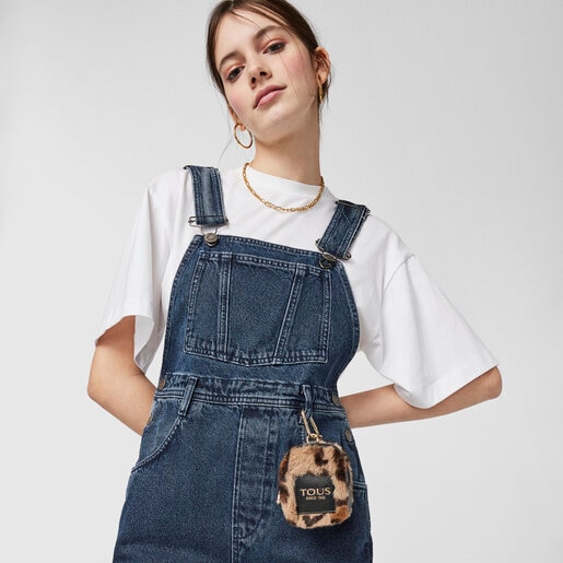 Small beige and black Amaya Wild Change purse