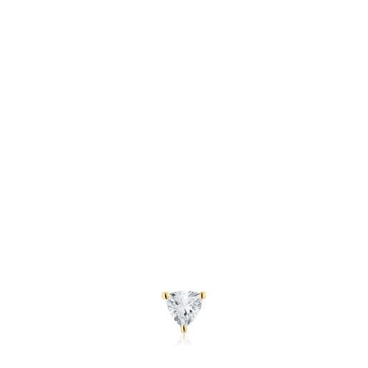 Arete individual de oro 14 kt y diamante creado en laboratorio 0,14 ct Shine LGD