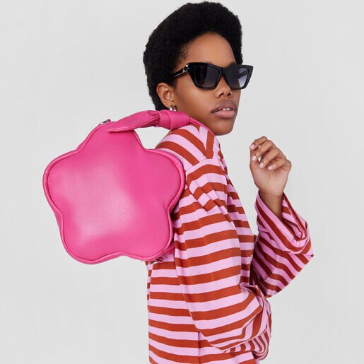 Fuchsia-colored flower Crossbody bag TOUS Carol