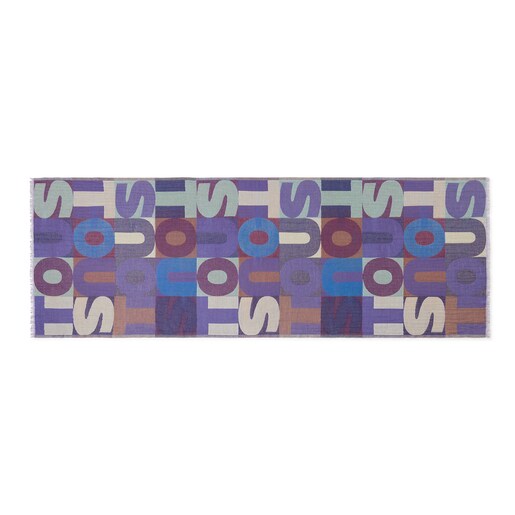 Blue jacquard TOUS Mimic Foulard