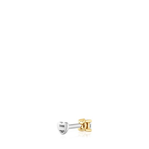 14kt gold Ear piercing with 0.10ct lab-grown diamond Shine LGD