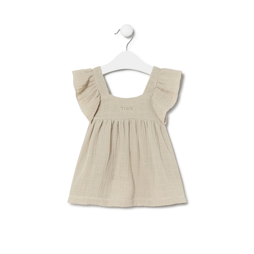 Vestido de bebé niña SMuse beige