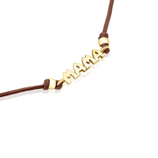 Bracelet TOUS Crossword Mama en or