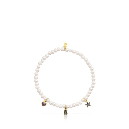 Pulsera de perlas con motivos de gemas TOUS New Motif