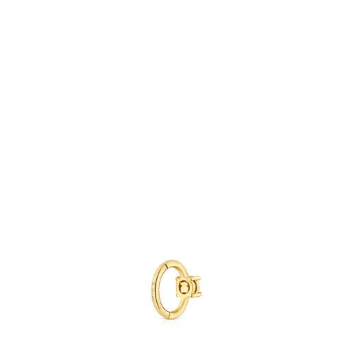 Single 14kt gold Hoop earring with 0.10ct lab-grown diamond TOUS Shine LGD