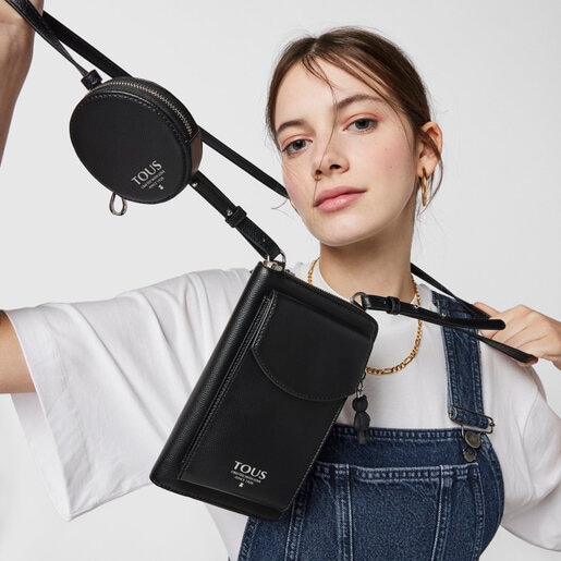 Black T Pop Cell phone cover and Hanging wallet