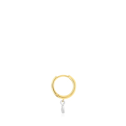 Boucle d’oreille anneau avec motif cœur Basics en or