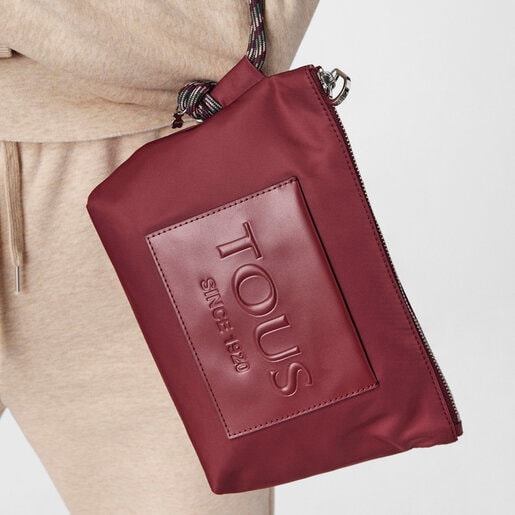 Большая бордовая косметичка Empire Soft Chain