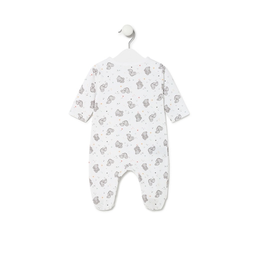 Baby playsuit in Pic white