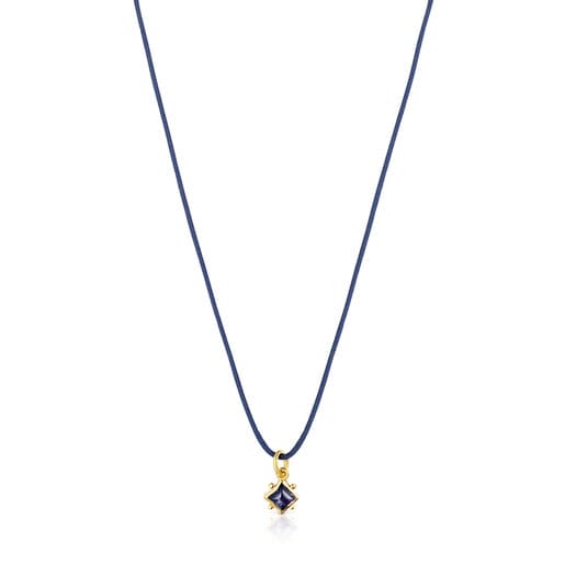 Magic Nature Necklace with iolite and blue cord | TOUS