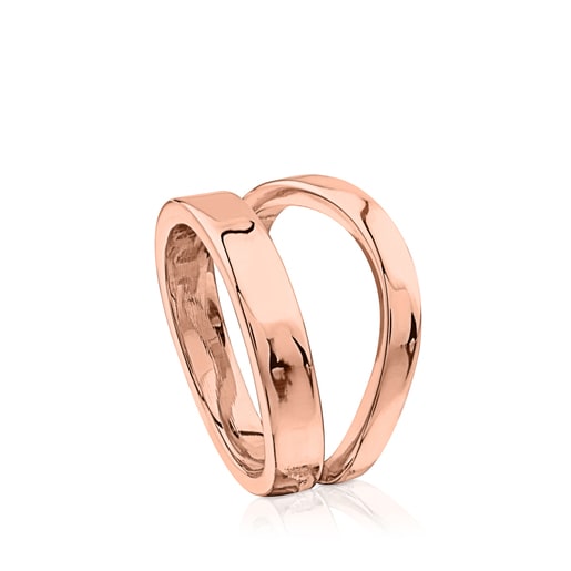 Серебряное кольцо с розовой позолотой Lio