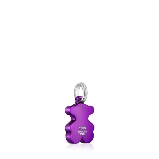 Pendentif ourson en acier lilas petit Sweet Dolls