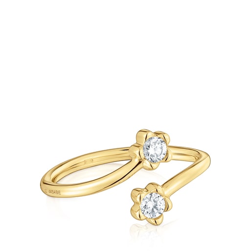Gold Open ring with laboratory-grown diamonds TOUS Lili