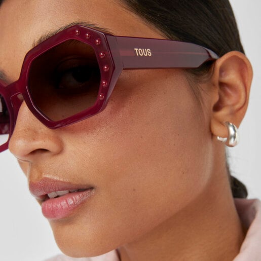Fuchsia-colored Sunglasses Geometric