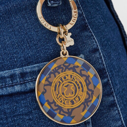 Желтый и синий брелок для ключей Kaos Stamp