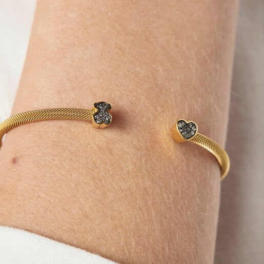 Pulsera Nocturne con baño de oro 18 kt sobre plata y Diamantes