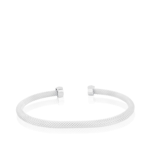 Silver TOUS Mesh Bracelet Bear motif