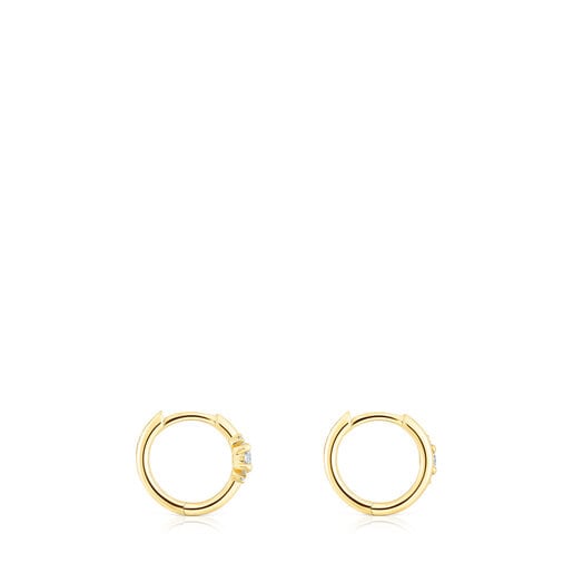 Gold Hoop earrings with diamonds Les Classiques