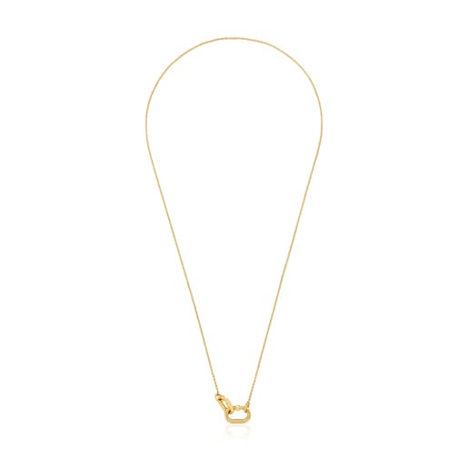 Choker Hold Oval aus Gold mit Doppelring