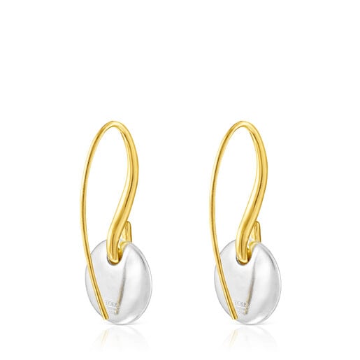 Short two-tone Luah luna Earrings