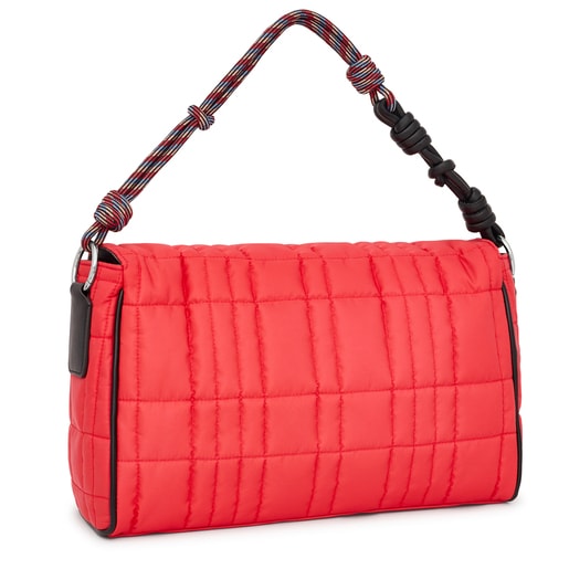 Large coral-colored TOUS Empire Padded Crossbody bag