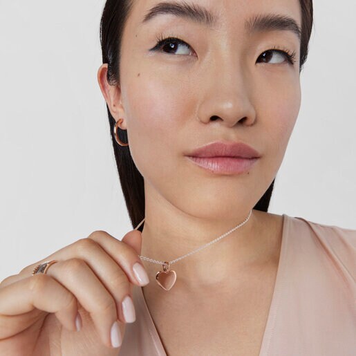 תליון לב גדול סוויט דולס ורמייל ורוד