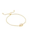 Bracciale con placcatura in oro 18 kt su argento e multi pietre Areia