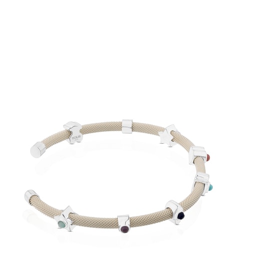 Pulseira Super Power em Prata com Pedras Preciosas