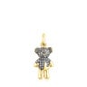 Silver vermeil TOUS Teddy Bear Splash Pendant with iolite